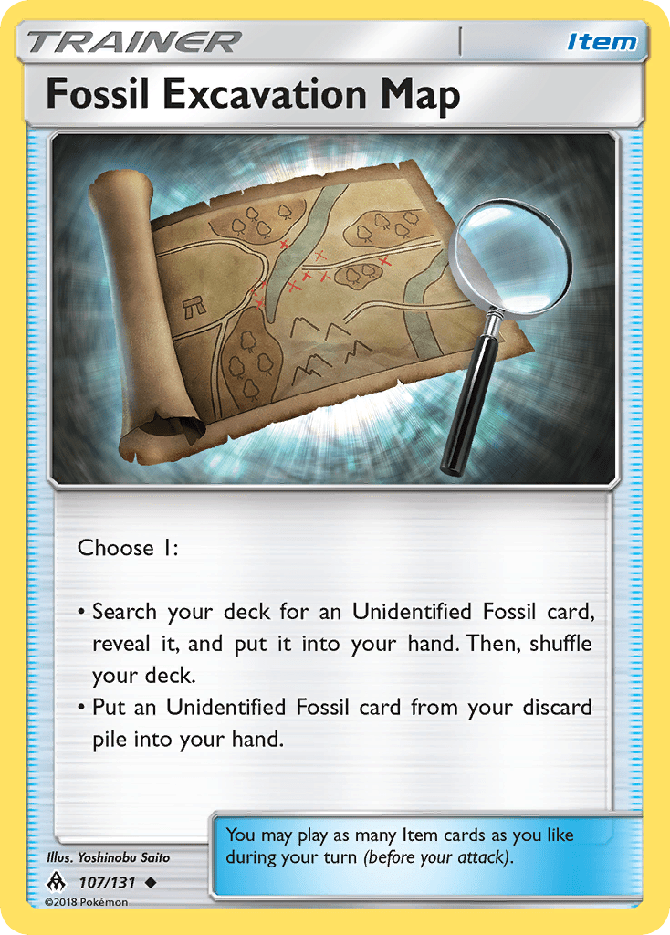 Fossil Excavation Map (107/131) [Sun & Moon: Forbidden Light] Pokemon Single Pokémon  | Multizone: Comics And Games