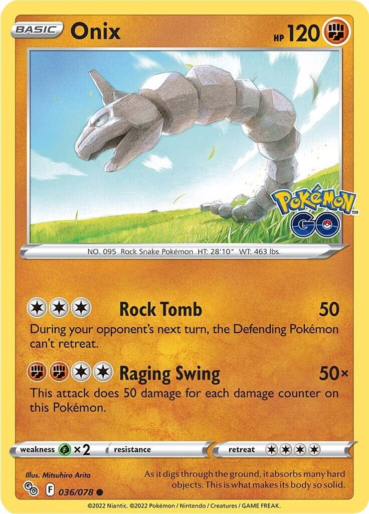 Onix (036/078) [Pokémon GO] Pokemon Single Pokémon  | Multizone: Comics And Games