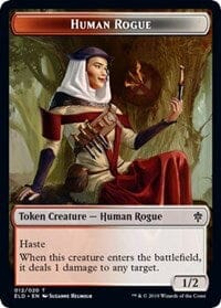 Human Rogue // Food (15) Double-sided Token [Throne of Eldraine Tokens] MTG Single Magic: The Gathering  | Multizone: Comics And Games