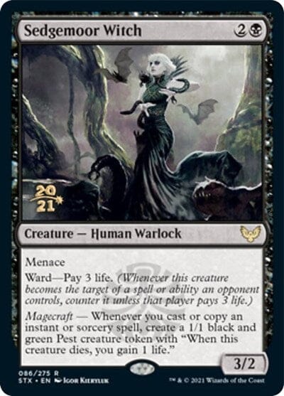 Sedgemoor Witch [Strixhaven: School of Mages Prerelease Promos] MTG Single Magic: The Gathering  | Multizone: Comics And Games