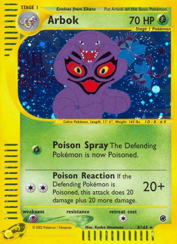 Arbok (3/165) [Expedition: Base Set] Pokemon Single Pokémon  | Multizone: Comics And Games