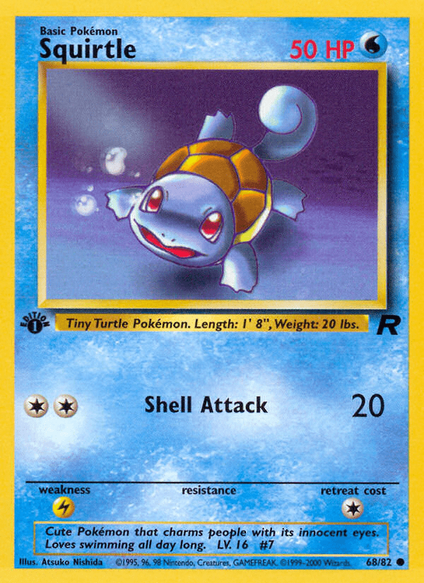 Squirtle (68/82) [Team Rocket 1st Edition] Pokemon Single Pokémon  | Multizone: Comics And Games