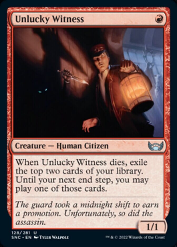 Unlucky Witness [Streets of New Capenna] MTG Single Magic: The Gathering  | Multizone: Comics And Games