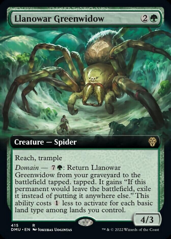 Llanowar Greenwidow (Extended Art) [Dominaria United] MTG Single Magic: The Gathering  | Multizone: Comics And Games