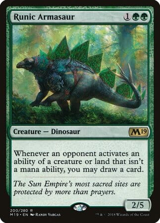 Runic Armasaur [Core Set 2019] MTG Single Magic: The Gathering  | Multizone: Comics And Games