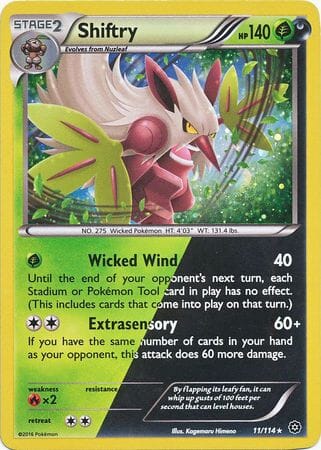 Shiftry (11/114) (Cosmos Holo) [XY: Steam Siege] Pokemon Single Pokémon  | Multizone: Comics And Games