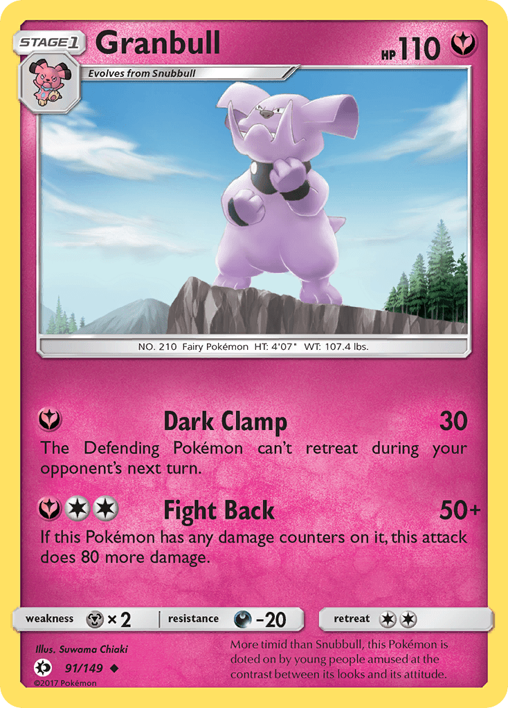Granbull (91/149) [Sun & Moon: Base Set] Pokemon Single Pokémon  | Multizone: Comics And Games