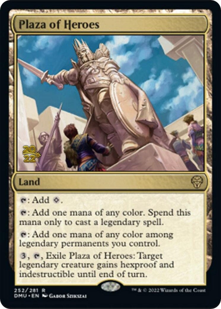 Plaza of Heroes [Dominaria United Prerelease Promos] MTG Single Magic: The Gathering  | Multizone: Comics And Games
