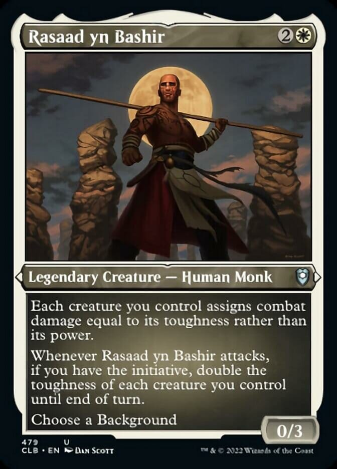 Rasaad yn Bashir (Foil Etched) [Commander Legends: Battle for Baldur's Gate] MTG Single Magic: The Gathering  | Multizone: Comics And Games