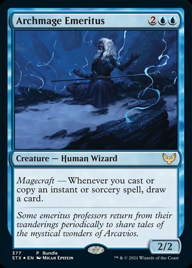 Archmage Emeritus (Bundle) [Strixhaven: School of Mages Promos] MTG Single Magic: The Gathering  | Multizone: Comics And Games