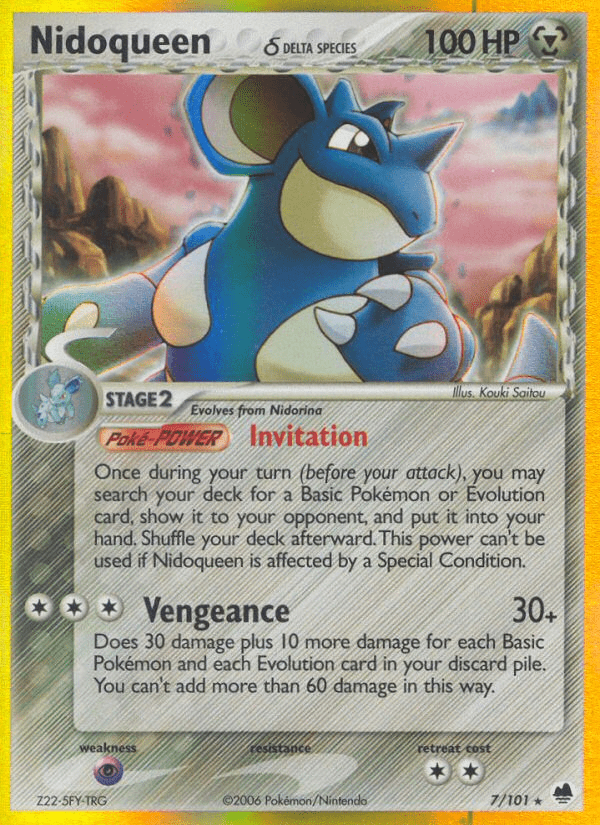 Nidoqueen (7/101) (Delta Species) [EX: Dragon Frontiers] Pokemon Single Pokémon  | Multizone: Comics And Games
