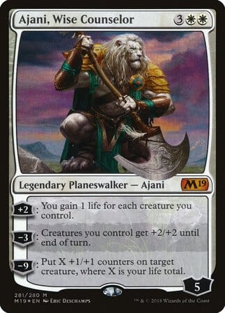 Ajani, Wise Counselor [Core Set 2019] MTG Single Magic: The Gathering  | Multizone: Comics And Games