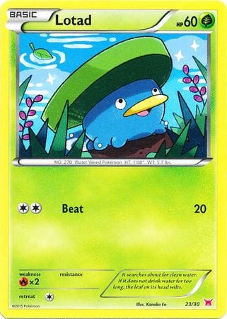Lotad (23/30) [XY: Trainer Kit 2 - Latias] Pokemon Single Pokémon  | Multizone: Comics And Games