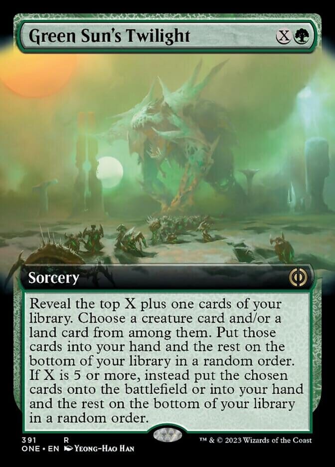 Green Sun's Twilight (Extended Art) [Phyrexia: All Will Be One] MTG Single Magic: The Gathering  | Multizone: Comics And Games