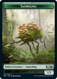 Saproling // Zombie Double-sided Token [Core Set 2021 Tokens] MTG Single Magic: The Gathering  | Multizone: Comics And Games