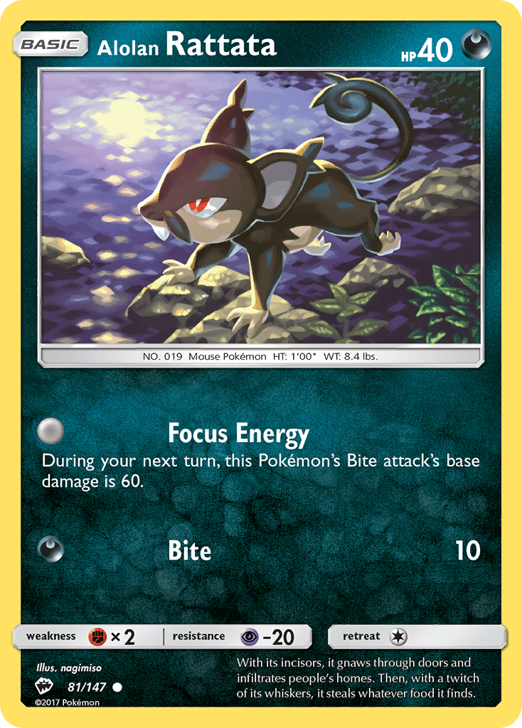Alolan Rattata (81/147) [Sun & Moon: Burning Shadows] Pokemon Single Pokémon  | Multizone: Comics And Games