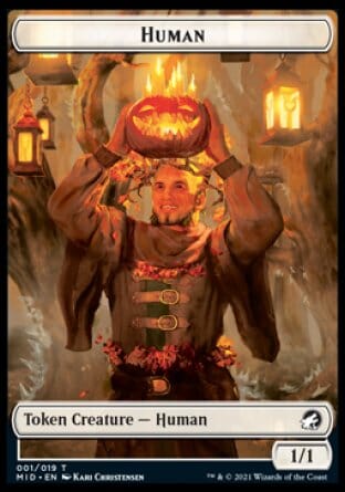 Human // Beast (008) Double-sided Token [Innistrad: Midnight Hunt Tokens] MTG Single Magic: The Gathering  | Multizone: Comics And Games