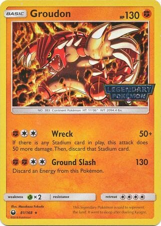 Groudon (81/168) (Cosmos Holo Gamestop Promo) [Sun & Moon: Celestial Storm] Pokemon Single Pokémon  | Multizone: Comics And Games