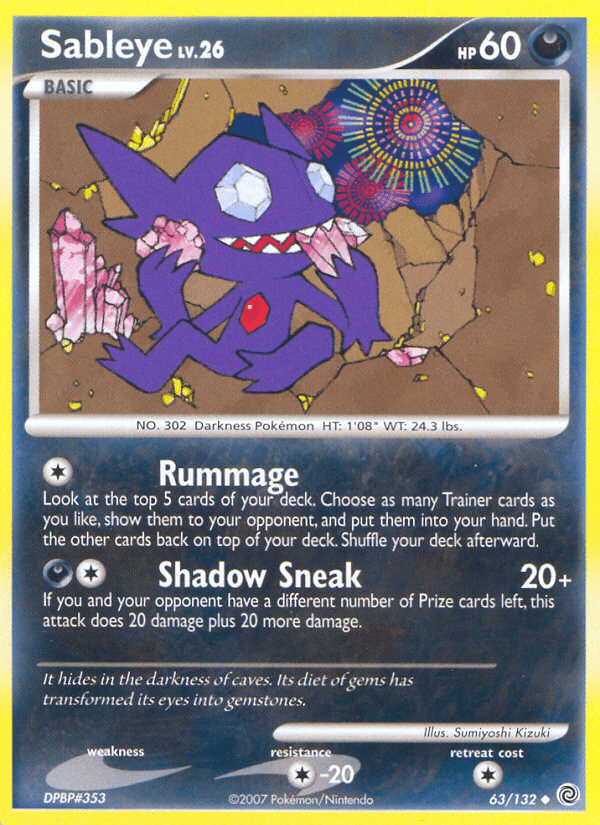 Sableye (63/132) [Diamond & Pearl: Secret Wonders] Pokemon Single Pokémon  | Multizone: Comics And Games
