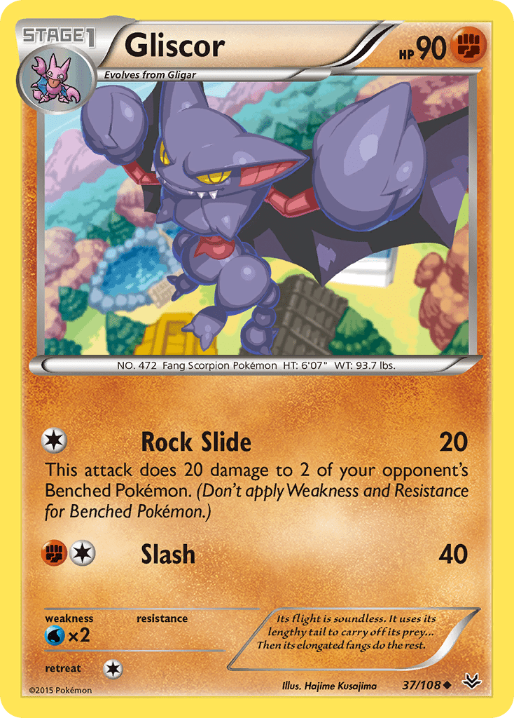 Gliscor (37/108) [XY: Roaring Skies] Pokemon Single Pokémon  | Multizone: Comics And Games
