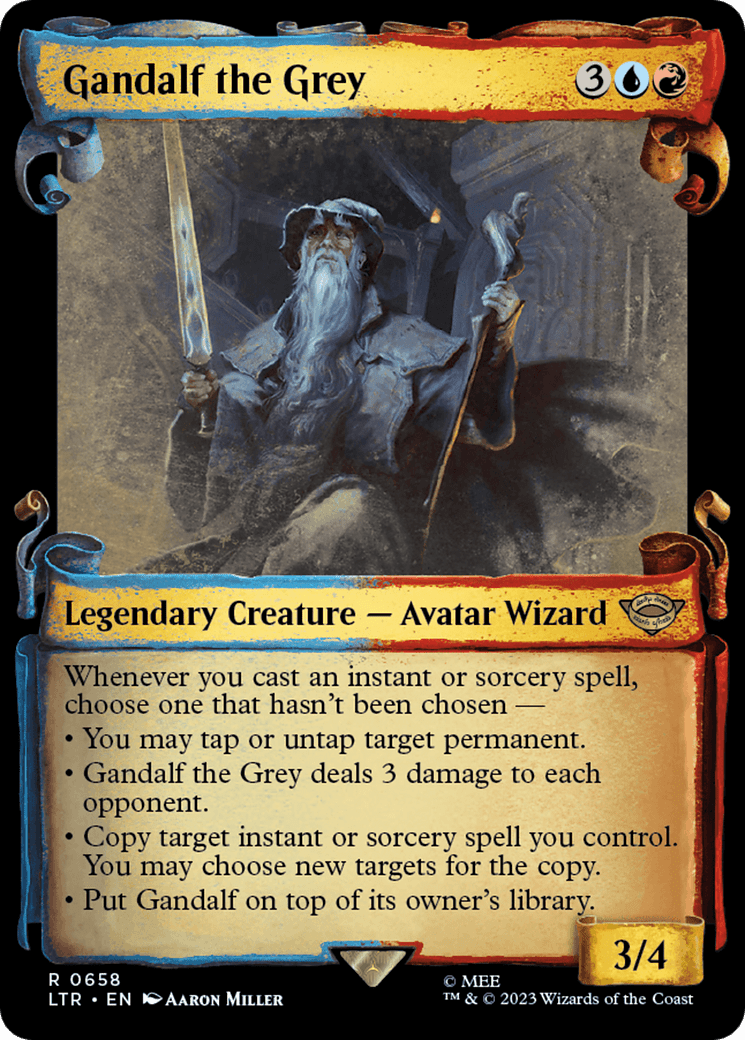 Gandalf the Grey [The Lord of the Rings: Tales of Middle-Earth Showcase Scrolls] MTG Single Magic: The Gathering  | Multizone: Comics And Games