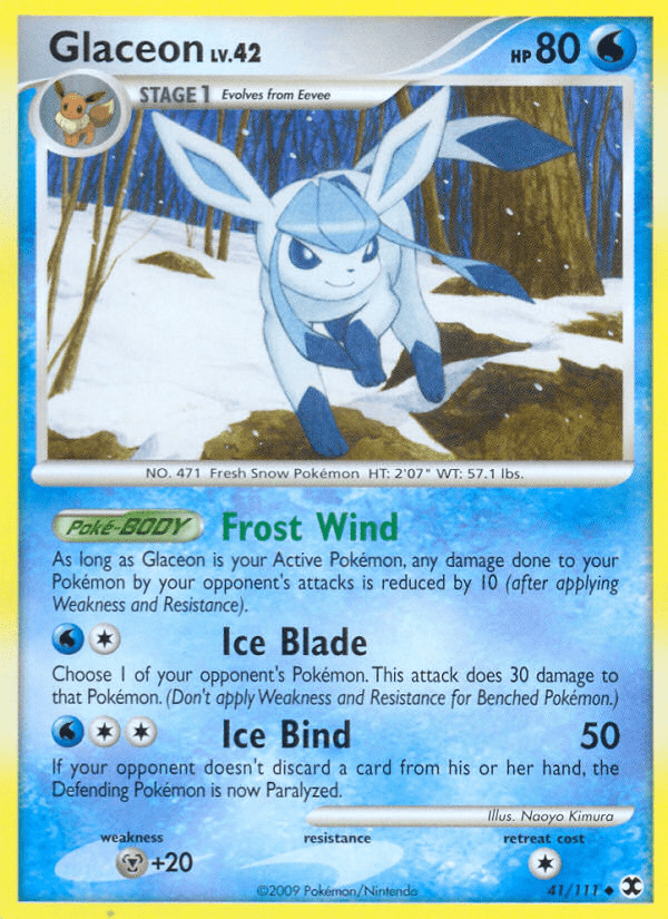 Glaceon (41/111) [Platinum: Rising Rivals] Pokemon Single Pokémon  | Multizone: Comics And Games