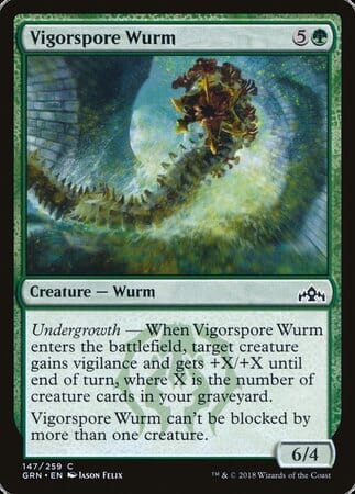 Vigorspore Wurm [Guilds of Ravnica] MTG Single Magic: The Gathering  | Multizone: Comics And Games