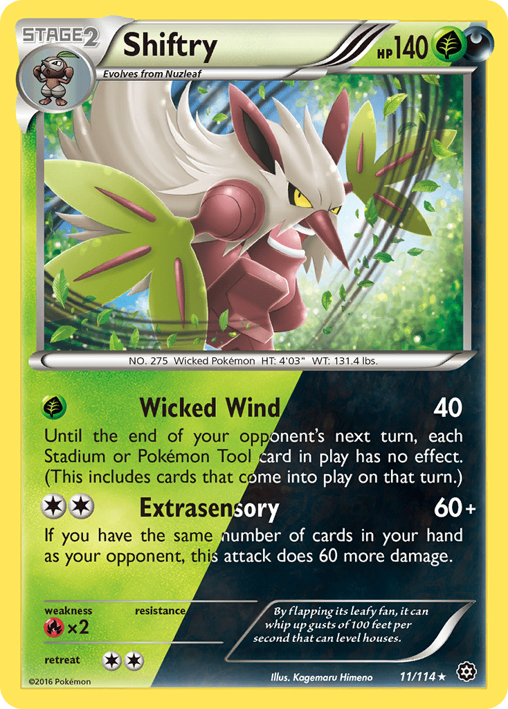 Shiftry (11/114) [XY: Steam Siege] Pokemon Single Pokémon  | Multizone: Comics And Games