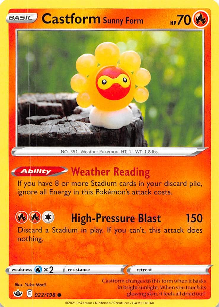 Castform Sunny Form (022/198) [Sword & Shield: Chilling Reign] Pokemon Single Pokémon  | Multizone: Comics And Games