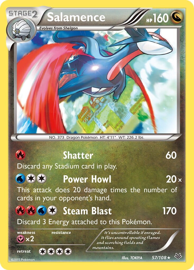 Salamence (57/108) (Theme Deck Exclusive) [XY: Roaring Skies] Pokemon Single Pokémon  | Multizone: Comics And Games