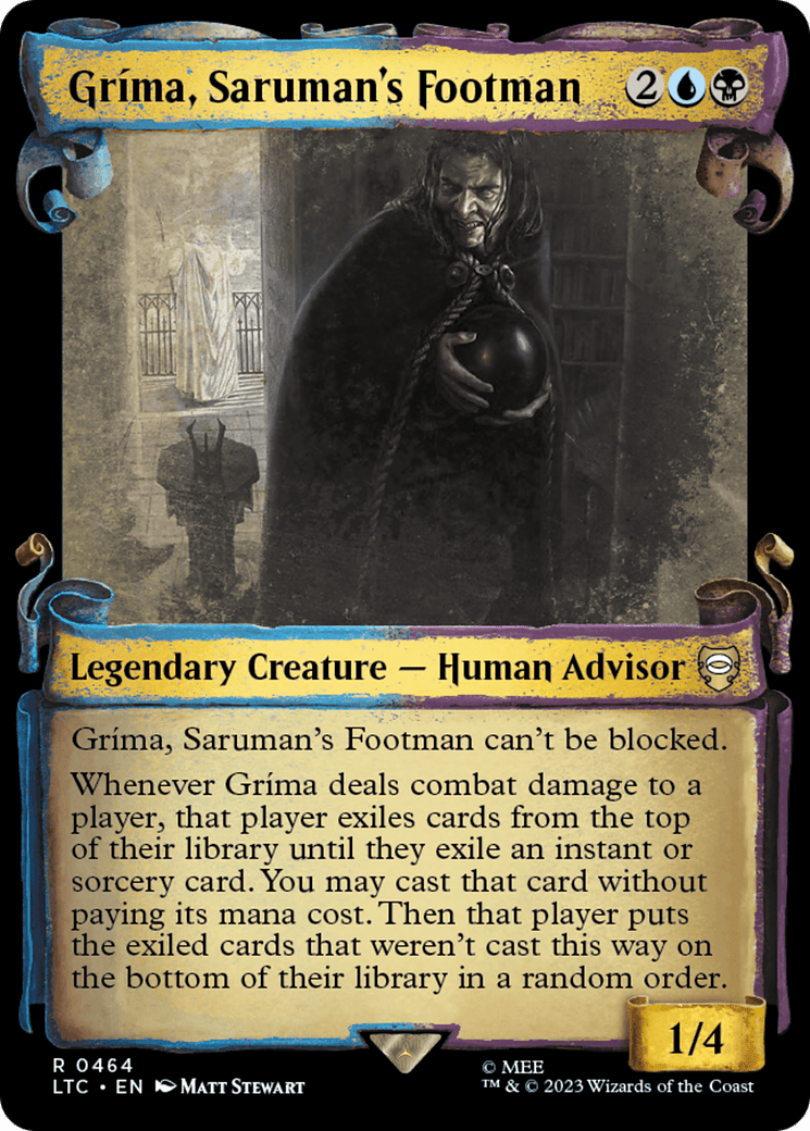 Grima, Saruman's Footman [The Lord of the Rings: Tales of Middle-Earth Commander Showcase Scrolls] MTG Single Magic: The Gathering  | Multizone: Comics And Games
