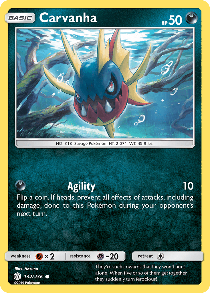 Carvanha (132/236) [Sun & Moon: Cosmic Eclipse] Pokemon Single Pokémon  | Multizone: Comics And Games