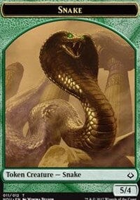 Snake // Warrior Double-sided Token [Hour of Devastation Tokens] MTG Single Magic: The Gathering  | Multizone: Comics And Games