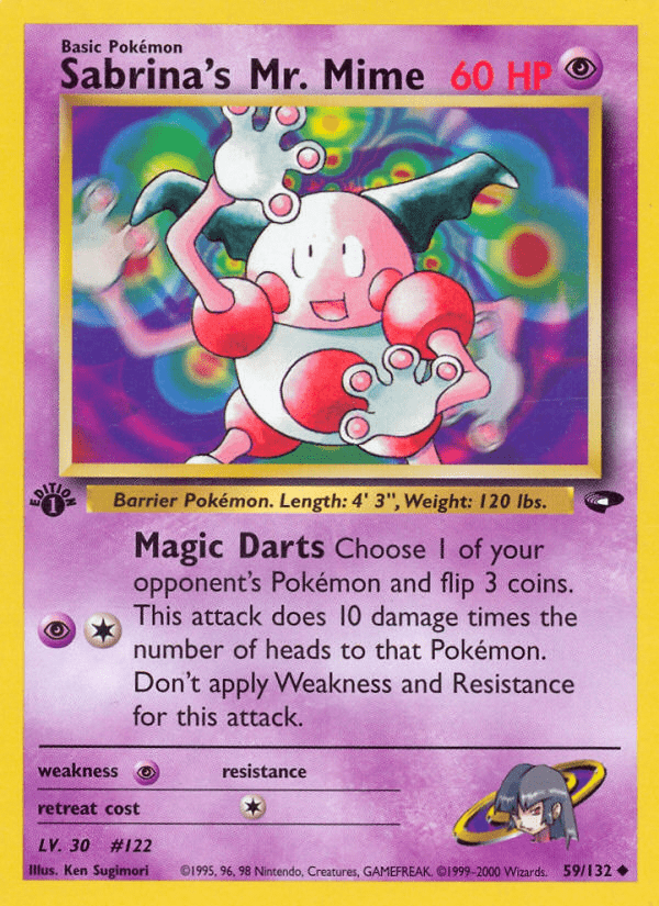 Sabrina's Mr. Mime (59/132) [Gym Challenge 1st Edition] Pokemon Single Pokémon  | Multizone: Comics And Games