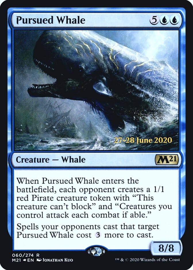 Pursued Whale [Core Set 2021 Prerelease Promos] MTG Single Magic: The Gathering  | Multizone: Comics And Games