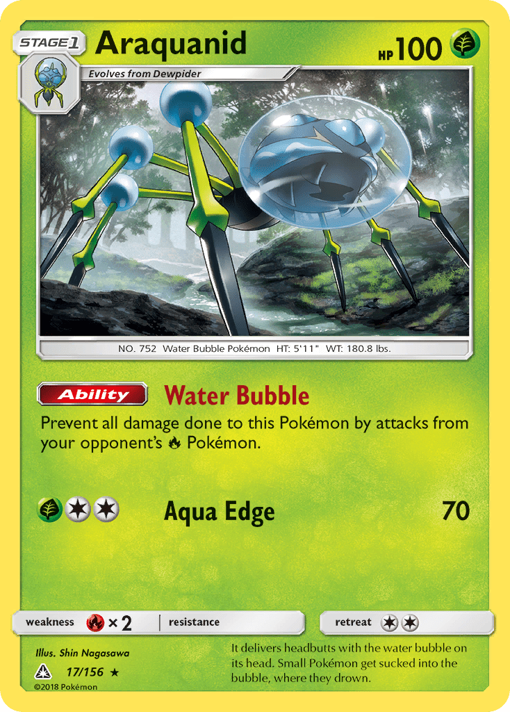 Araquanid (17/156) [Sun & Moon: Ultra Prism] Pokemon Single Pokémon  | Multizone: Comics And Games