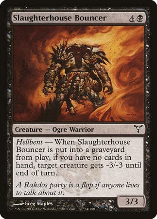 Slaughterhouse Bouncer [Dissension] MTG Single Magic: The Gathering  | Multizone: Comics And Games