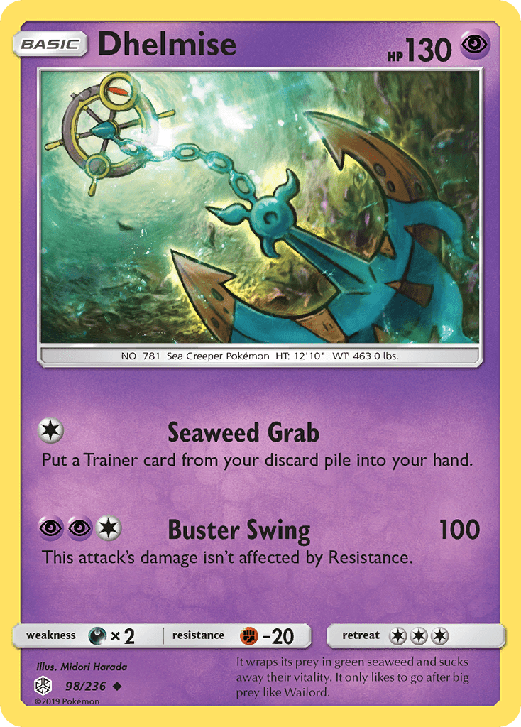 Dhelmise (98/236) [Sun & Moon: Cosmic Eclipse] Pokemon Single Pokémon  | Multizone: Comics And Games