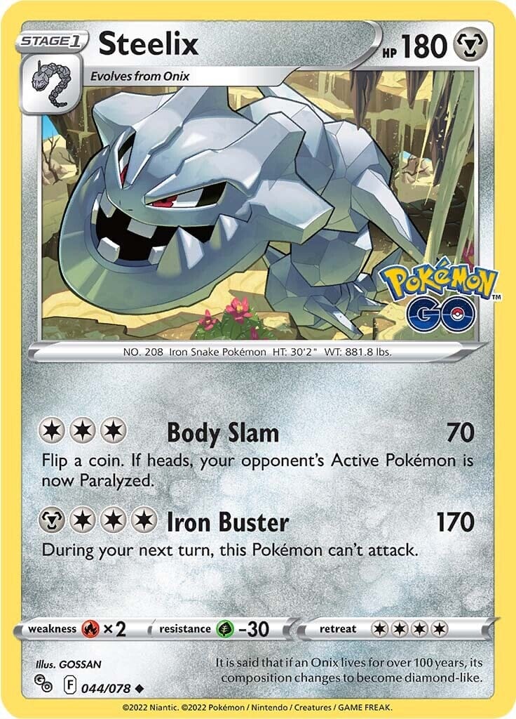 Steelix (044/078) [Pokémon GO] Pokemon Single Pokémon  | Multizone: Comics And Games