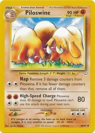 Piloswine (36/64) [Neo Revelation Unlimited] Pokemon Single Pokémon  | Multizone: Comics And Games