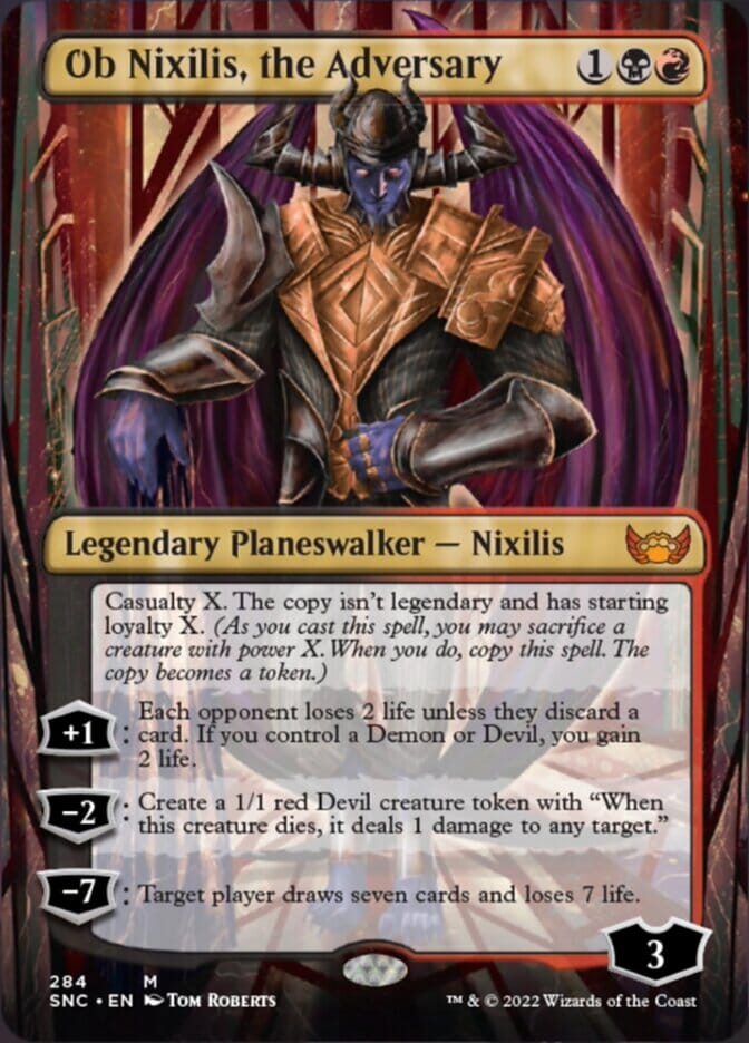 Ob Nixilis, the Adversary (Borderless) [Streets of New Capenna] MTG Single Magic: The Gathering  | Multizone: Comics And Games
