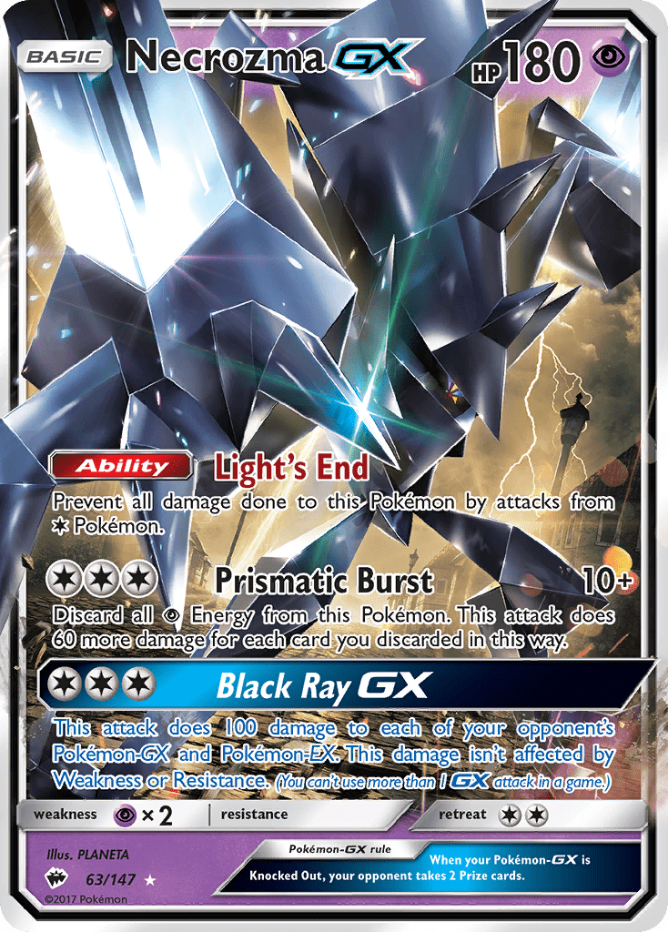 Necrozma GX (63/147) [Sun & Moon: Burning Shadows] Pokemon Single Pokémon  | Multizone: Comics And Games