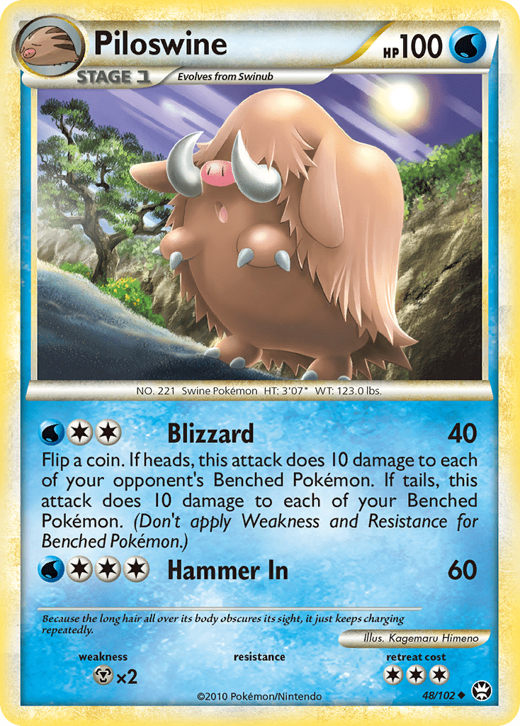 Piloswine (48/102) [HeartGold & SoulSilver: Triumphant] Pokemon Single Pokémon  | Multizone: Comics And Games