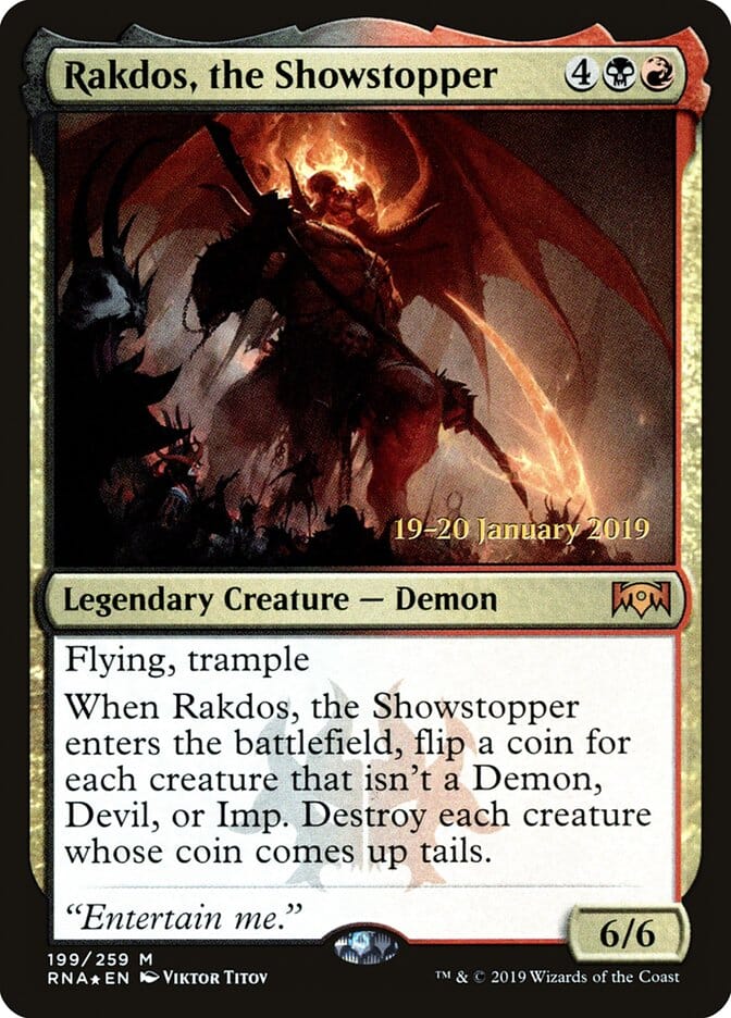 Rakdos, the Showstopper [Ravnica Allegiance Prerelease Promos] MTG Single Magic: The Gathering  | Multizone: Comics And Games