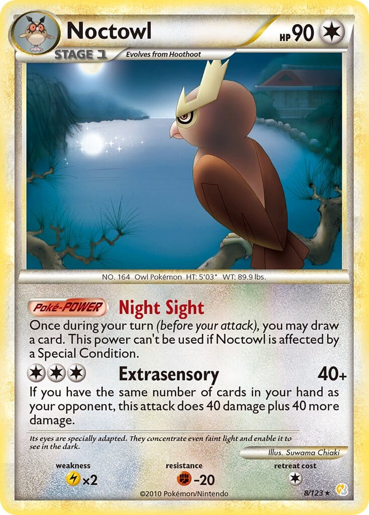 Noctowl (8/123) (Theme Deck Exclusive) [HeartGold & SoulSilver: Base Set] Pokemon Single Pokémon  | Multizone: Comics And Games