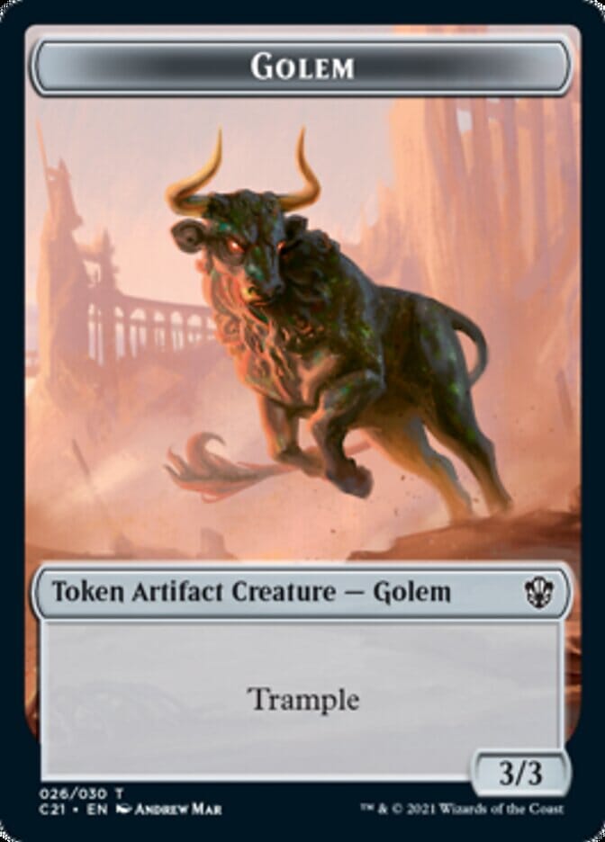 Golem (026) // Thopter Token [Commander 2021 Tokens] MTG Single Magic: The Gathering  | Multizone: Comics And Games