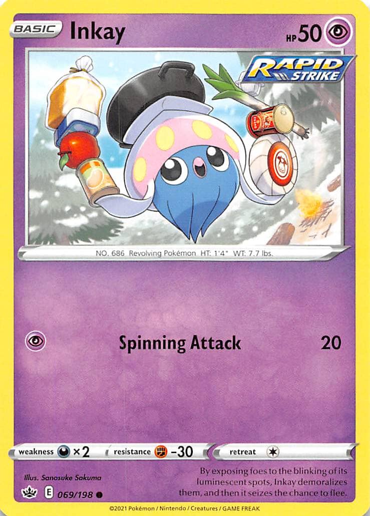 Inkay (069/198) [Sword & Shield: Chilling Reign] Pokemon Single Pokémon  | Multizone: Comics And Games
