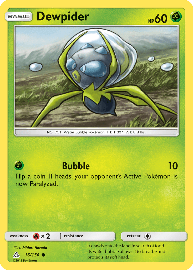 Dewpider (16/156) [Sun & Moon: Ultra Prism] Pokemon Single Pokémon  | Multizone: Comics And Games