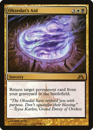 Obzedat's Aid [Dragon's Maze] MTG Single Magic: The Gathering  | Multizone: Comics And Games