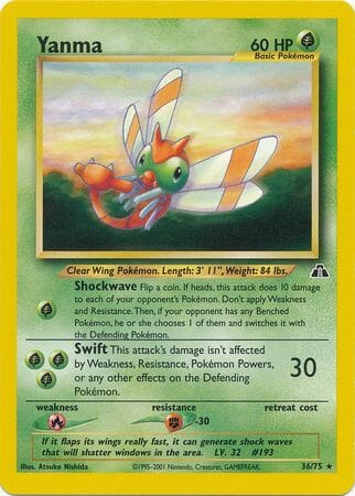 Yanma (36/75) [Neo Discovery Unlimited] Pokemon Single Pokémon  | Multizone: Comics And Games